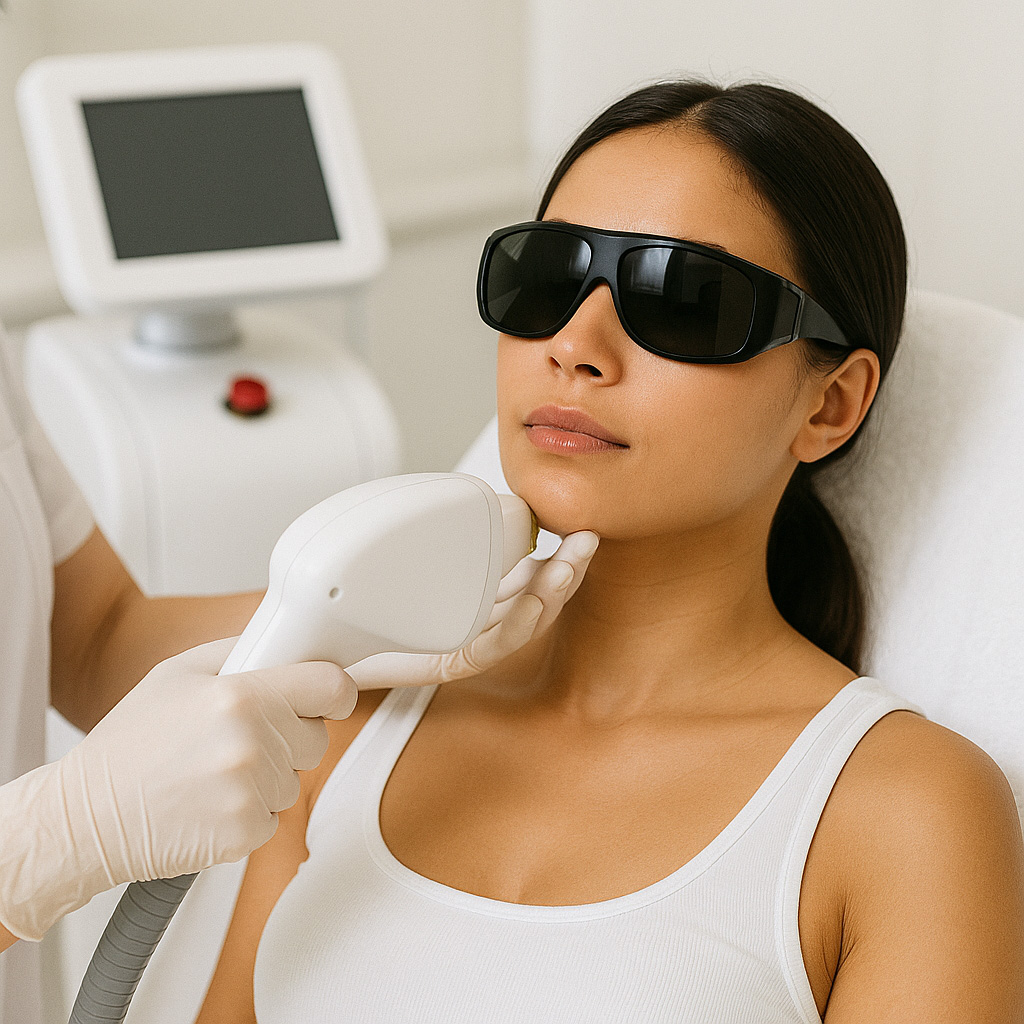 Laser Hair Removal Prices Sheffield — client reviewing transparent treatment pricing guide with practitioner at Sheffield clinic.