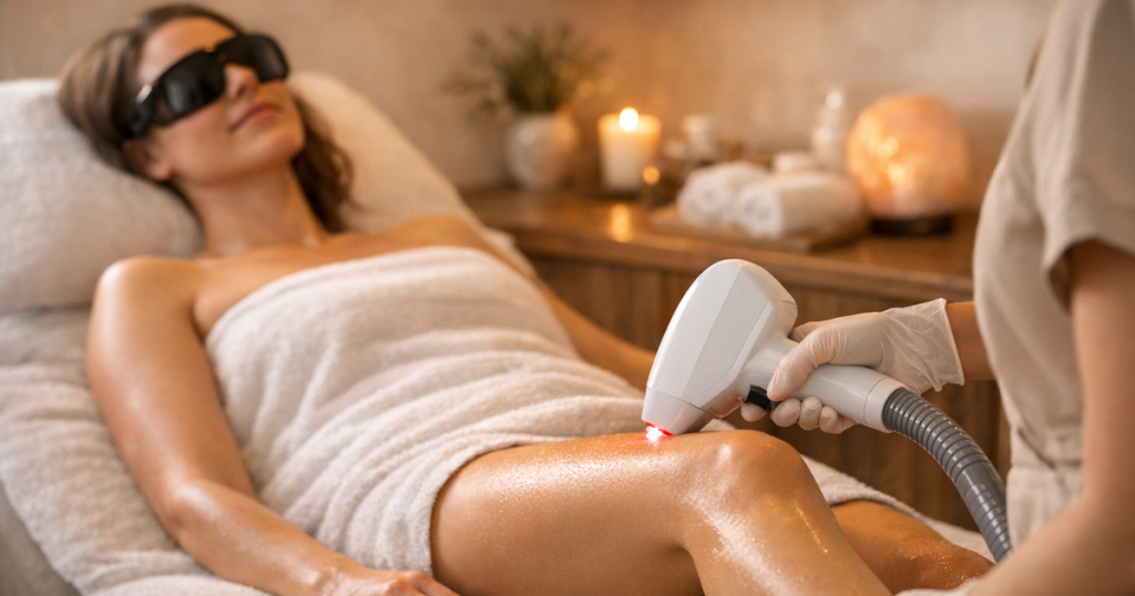 first laser hair removal session